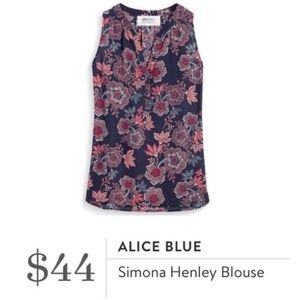 Alice Blue for Stitch Fix Simona Henley Blouse
